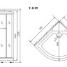 Timo Standart T-6609 Black душевая кабина (90*90*220), шт - Timo Standart T-6609 Black душевая кабина (90*90*220), шт