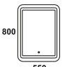 Зеркало Lucia LED 550х800 c сенсором ЗЛП52 - Зеркало Lucia LED 550х800 c сенсором ЗЛП52