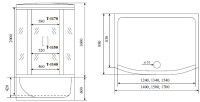 Timo Standart T-6650 Silver душевая кабина (150*88*220), шт