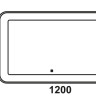 Зеркало Velvette LED 1200х700 с сенсором ЗЛП467 - Зеркало Velvette LED 1200х700 с сенсором ЗЛП467