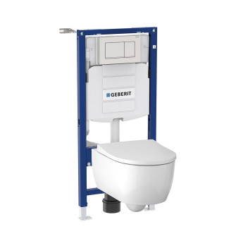 Унитаз iCon с инсталляцией Geberit Sigma и белой клавишей 500.300.01.I 