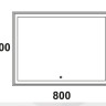 Зеркало Aralia LED 800х600 с сенсором алюм. профиль ЗЛП473 - Зеркало Aralia LED 800х600 с сенсором алюм. профиль ЗЛП473