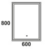Зеркало Fancy Led 600x800 с сенсором  ЗЛП1073 - Зеркало Fancy Led 600x800 с сенсором  ЗЛП1073