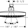 Hansgrohe  26524400  верхний душ (тарелка) Croma Select E 180 - Hansgrohe  26524400  верхний душ (тарелка) Croma Select E 180
