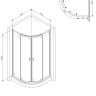 W88G-205-090BT X-Joy Twin Slide,  Душевое ограждение без  поддона, 90x90, профиль черный - W88G-205-090BT X-Joy Twin Slide,  Душевое ограждение без  поддона, 90x90, профиль черный
